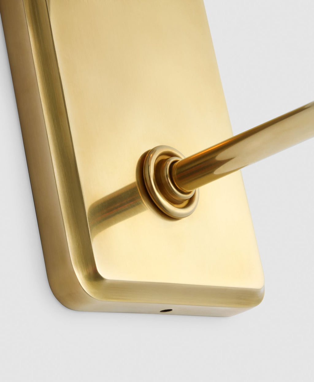 Tara 12" Sconce | Hand-Rubbed Antique Brass | Schumacher Sky Elin Check Empire Shade
