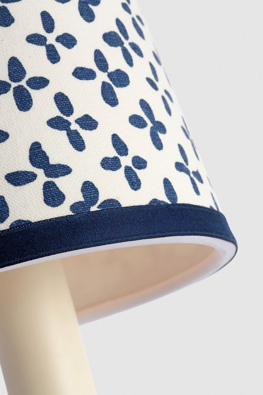 Tara 12" Sconce | Hand-Rubbed Antique Brass | Schumacher Blue Emerson Empire Shade