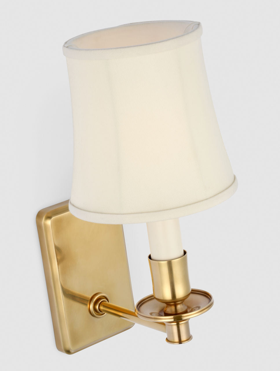 Tara 12" Sconce | Hand-Rubbed Antique Brass | 5 | 4" x 5" x 5" Silk