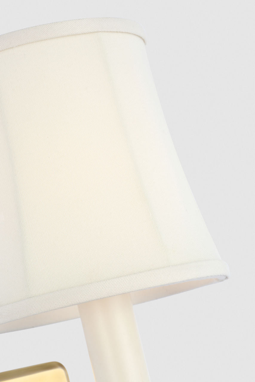 Tara 12" Sconce | Hand-Rubbed Antique Brass | 5 | 4" x 5" x 5" Silk