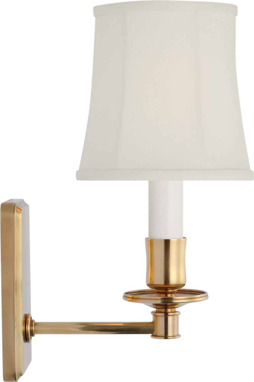 Tara 12" Sconce | Hand-Rubbed Antique Brass | 5 | 4" x 5" x 5" Silk