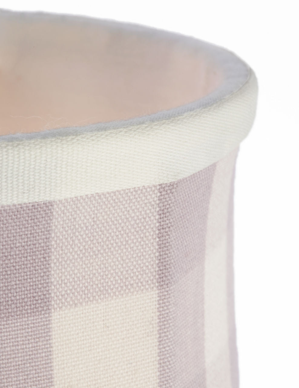 Tara 12" Sconce | Polished Nickel | Schumacher Lilac Elton Check Soft Empire Shade