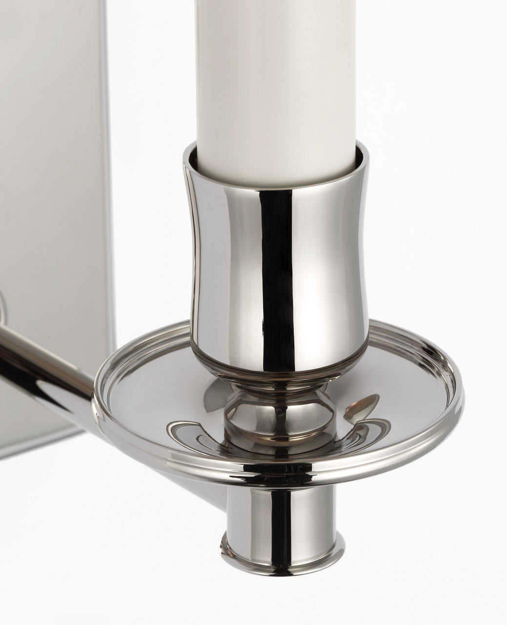 Tara 11" Sconce | Polished Nickel | Schumacher Royal Silk Bell Empire Shade
