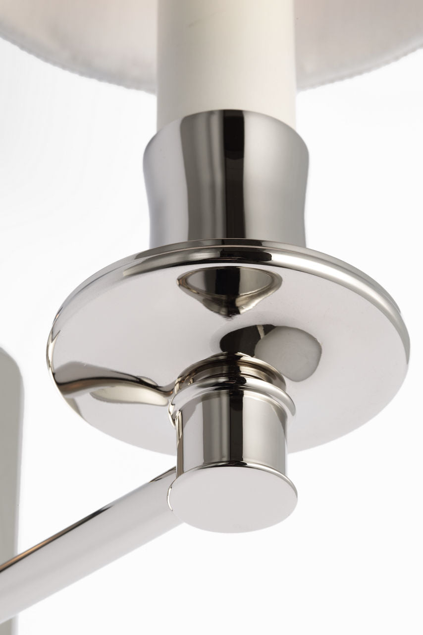 Tara 11" Sconce | Polished Nickel | Schumacher Marine Exotic Butterfly Bell Empire Shade