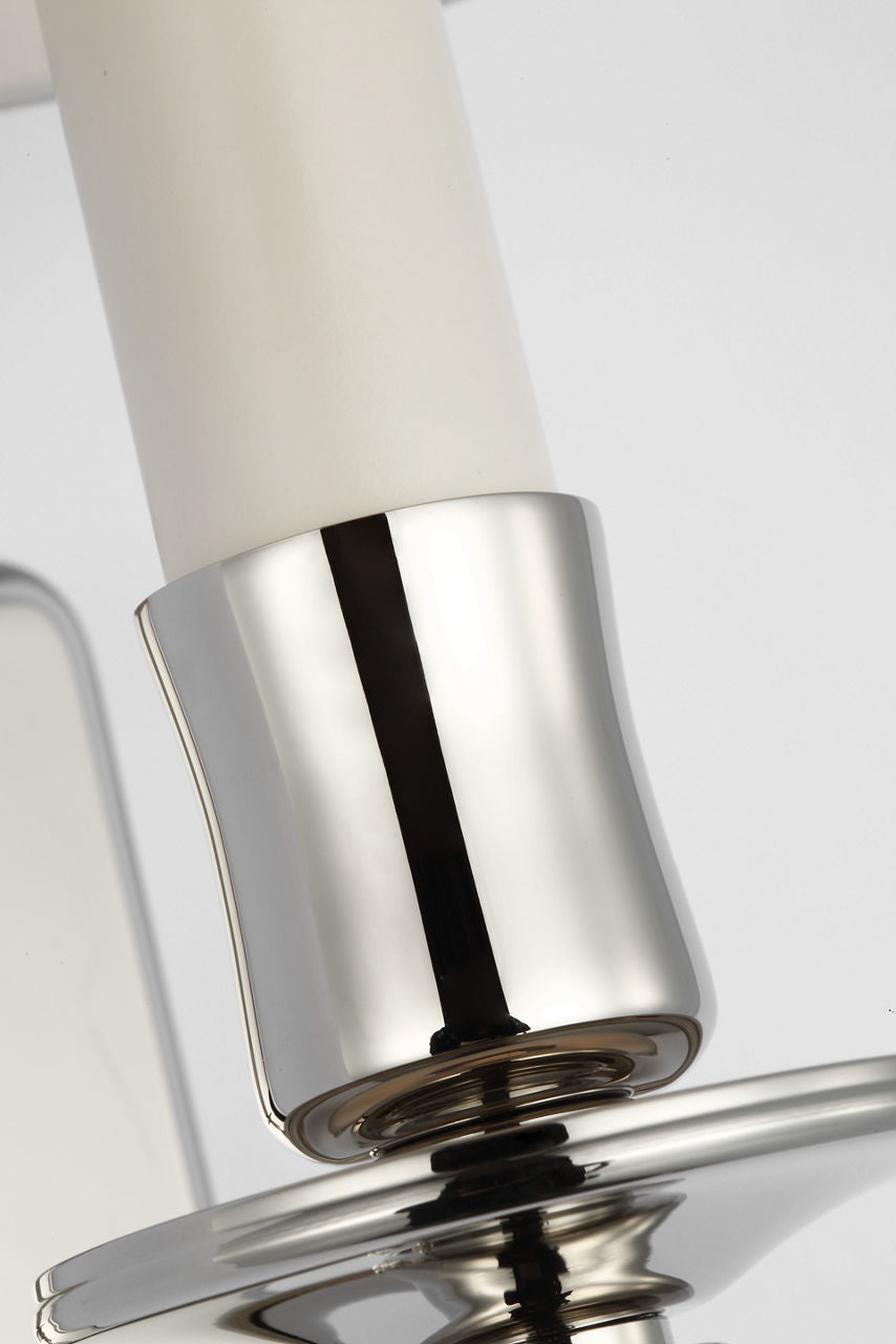 Tara 12" Sconce | Polished Nickel | 5 | 4" x 5" x 5" Silk