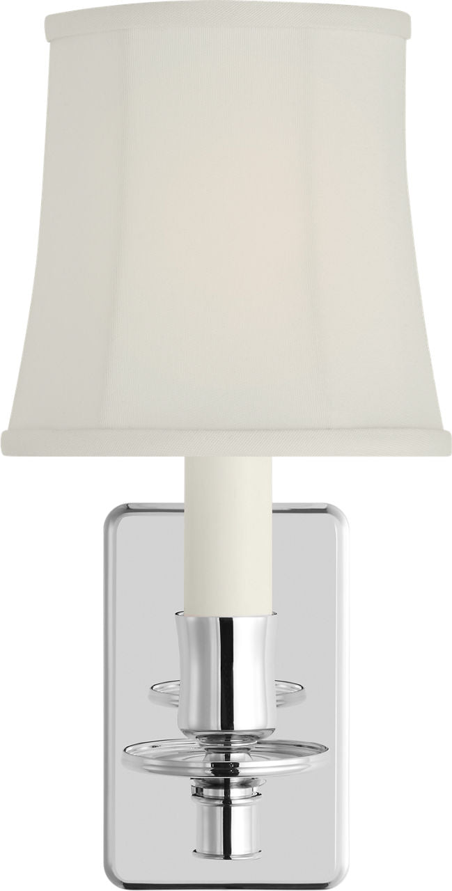 Tara 12" Sconce | Polished Nickel | 5 | 4" x 5" x 5" Silk