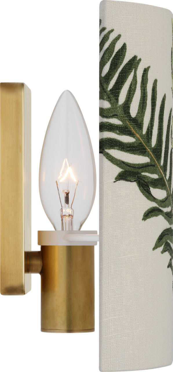 Maeve 8" Shield Sconce | Hand-Rubbed Antique Brass | Schumacher Document Les Fougeres Shield