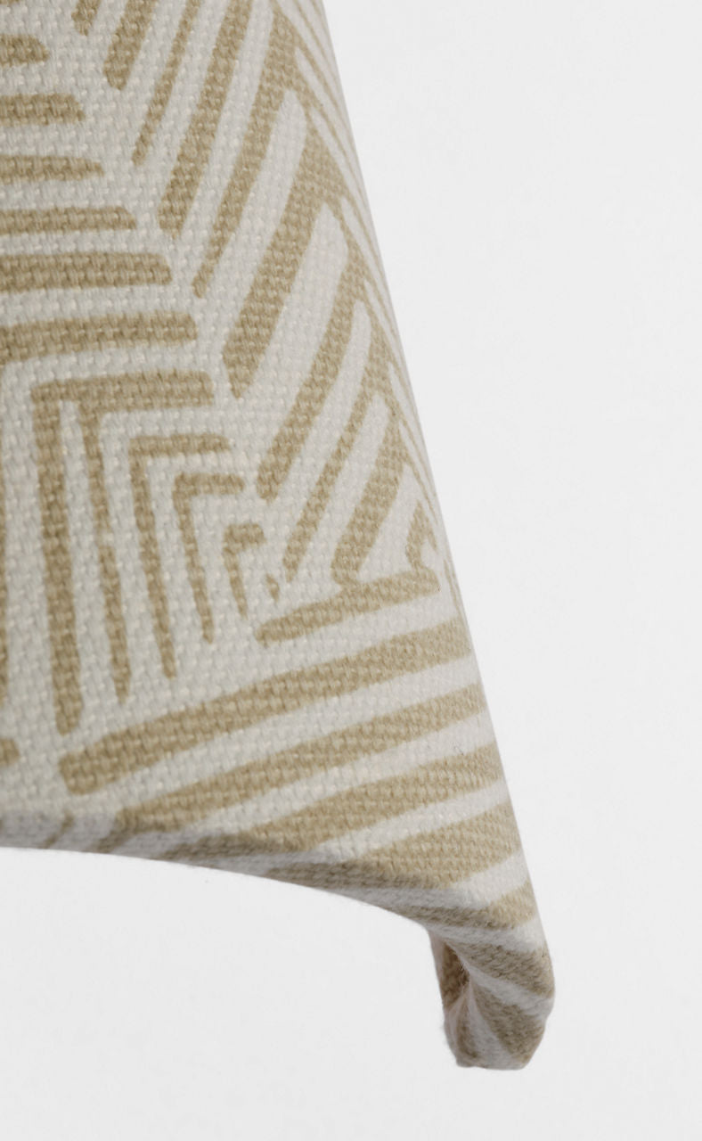 Maeve 8" Shield Sconce | Hand-Rubbed Antique Brass | Schumacher Taupe Abstract Leaf Shield