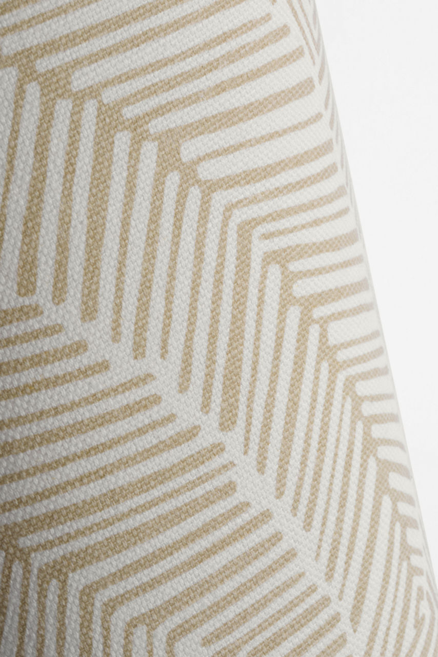 Maeve 8" Shield Sconce | Hand-Rubbed Antique Brass | Schumacher Taupe Abstract Leaf Shield