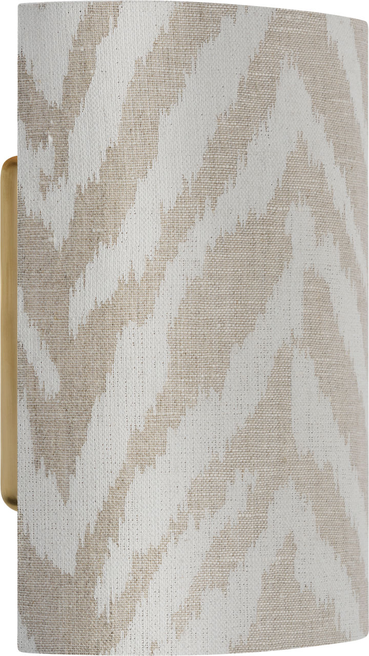 Maeve 8" Shield Sconce | Hand-Rubbed Antique Brass | Schumacher Natural Quincy Shield