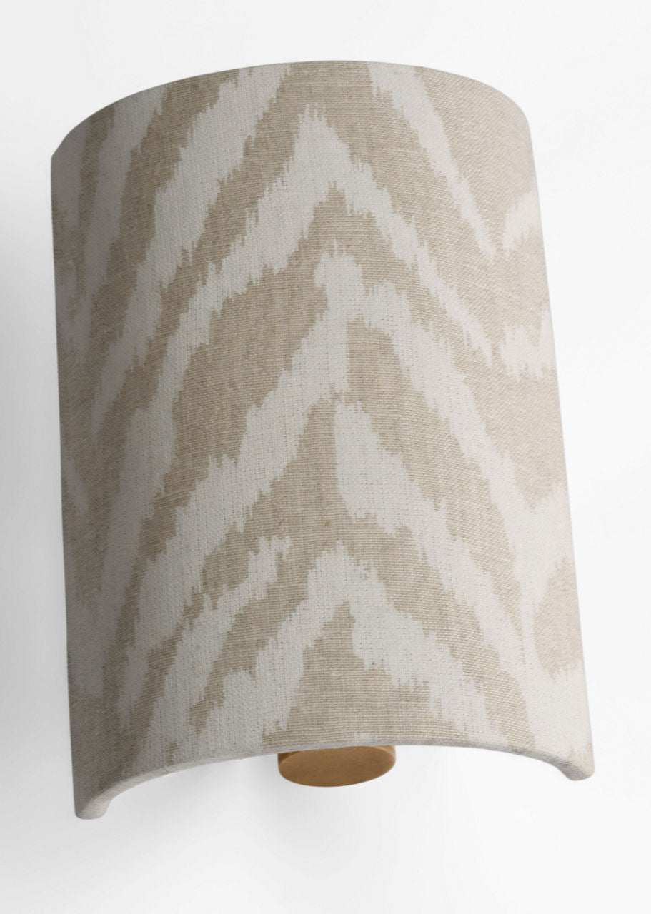 Maeve 8" Shield Sconce | Hand-Rubbed Antique Brass | Schumacher Natural Quincy Shield