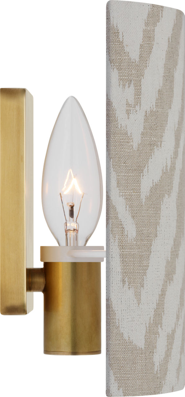 Maeve 8" Shield Sconce | Hand-Rubbed Antique Brass | Schumacher Natural Quincy Shield