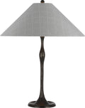 Romero Medium Table Lamp | Bronze | Schumacher 19" Sky Elin Check Flare Shade