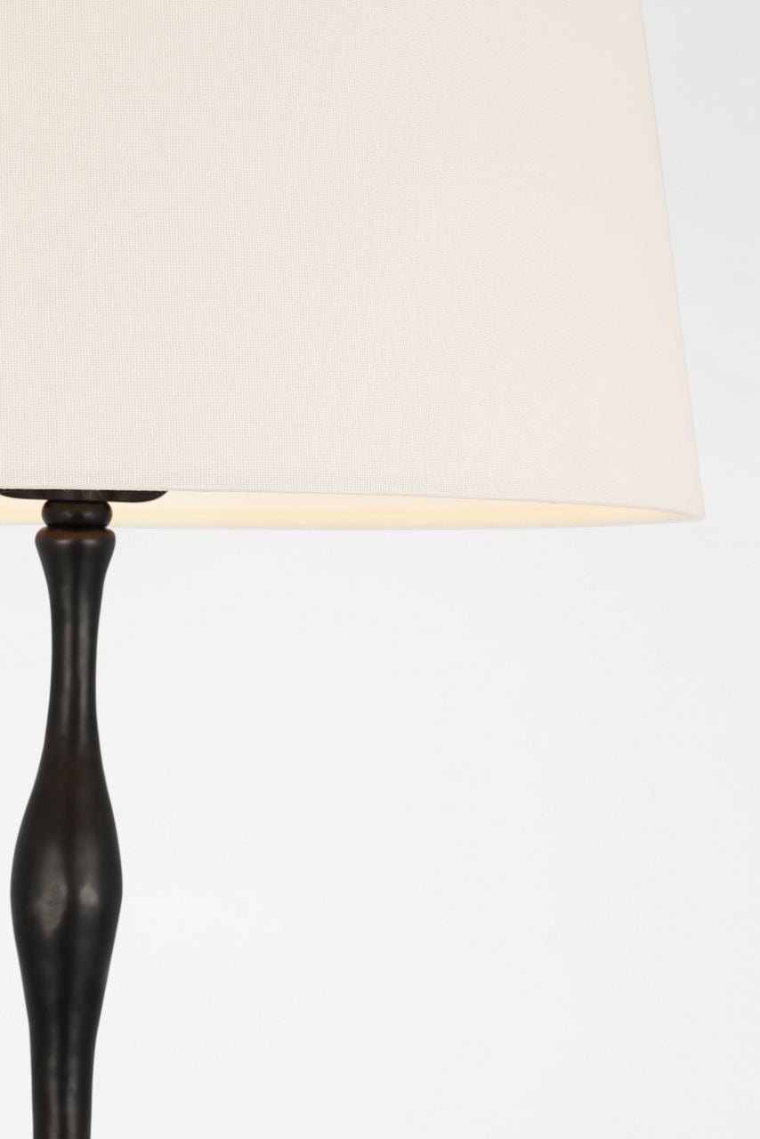 Romero Medium Table Lamp | Bronze | 16" Linen Empire Shade