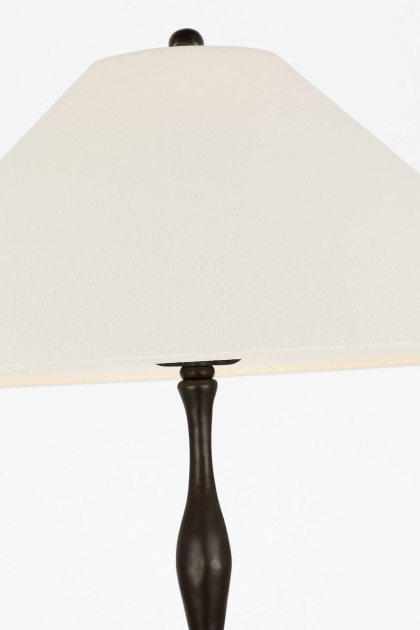 Romero Medium Table Lamp | Bronze | 19" Linen Flare Shade