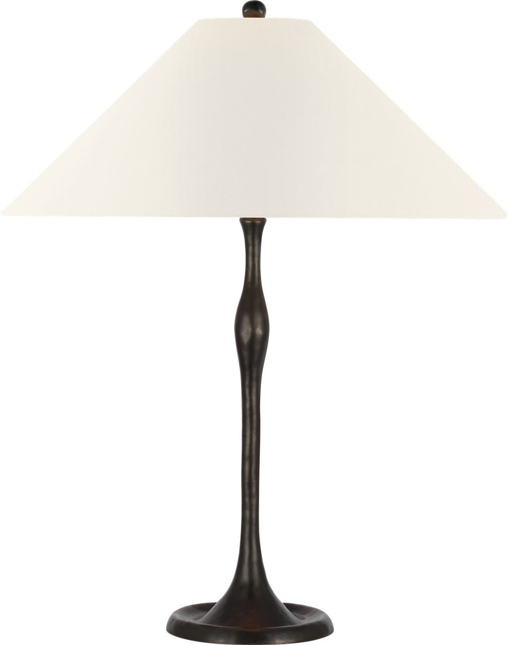 Romero Medium Table Lamp | Bronze | 19" Linen Flare Shade