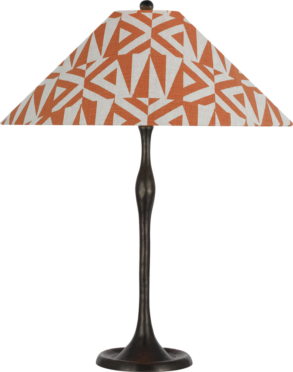 Romero Medium Table Lamp | Bronze | Schumacher 19" Brick Amero Flare Shade