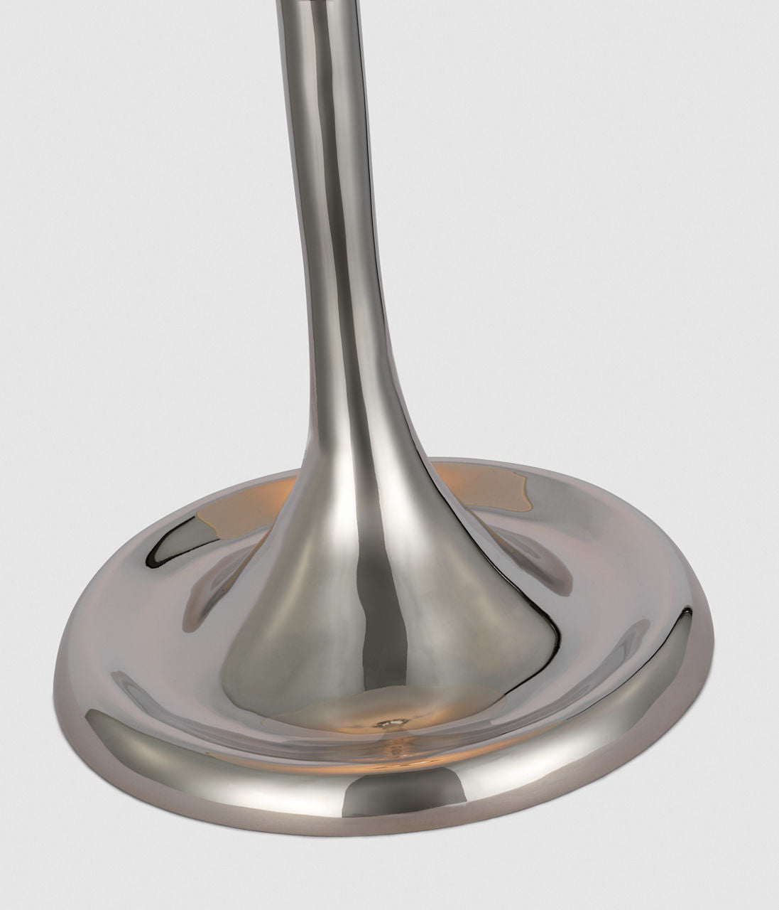 Romero Medium Table Lamp | Polished Nickel | 19" Linen Flare Shade