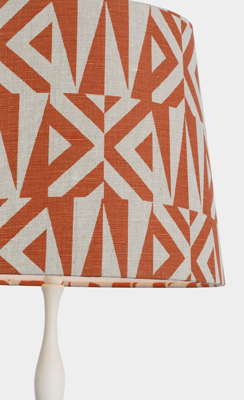 Romero Medium Table Lamp | Plaster White | Schumacher 16" Brick Amero Empire Shade