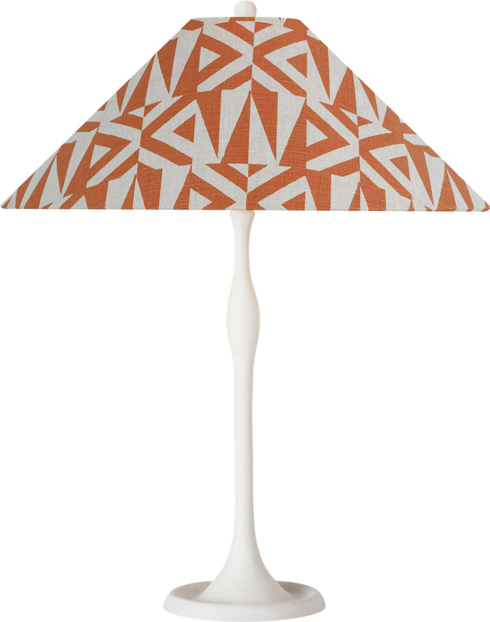 Romero Medium Table Lamp | Plaster White | Schumacher 19" Brick Amero Flare Shade