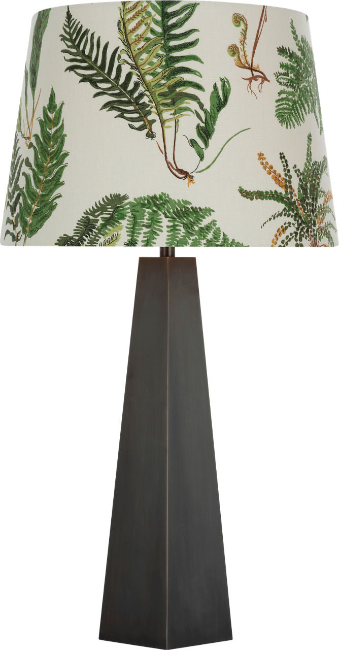 Zoran Medium Table Lamp | Bronze | Schumacher 16" Document Les Fougeres Empire Shade