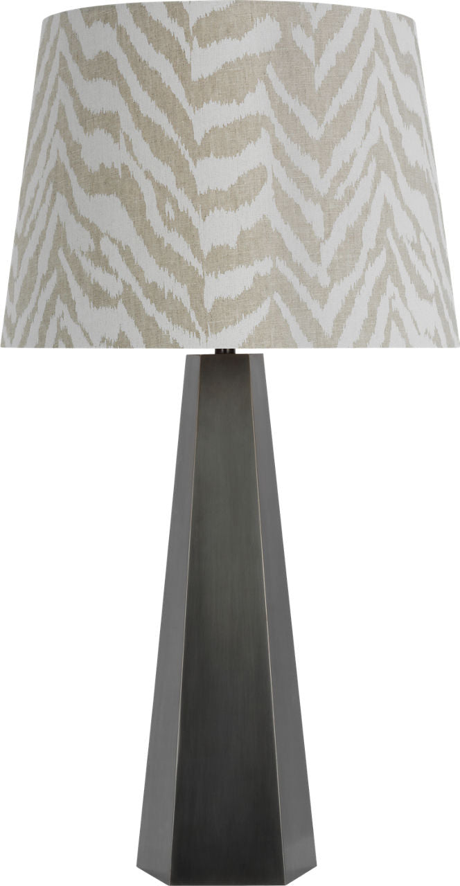 Zoran Medium Table Lamp | Bronze | Schumacher 16" Natural Quincy Empire Shade