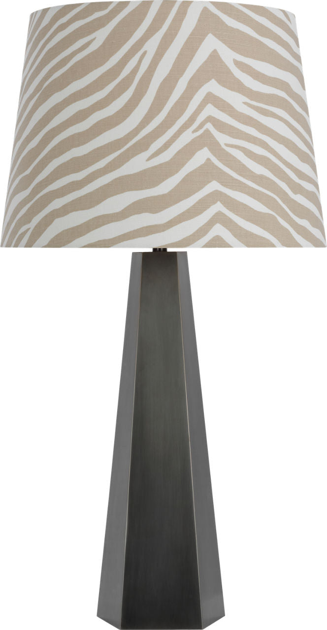 Zoran Medium Table Lamp | Bronze | Schumacher 16" Natural Quincy Empire Shade