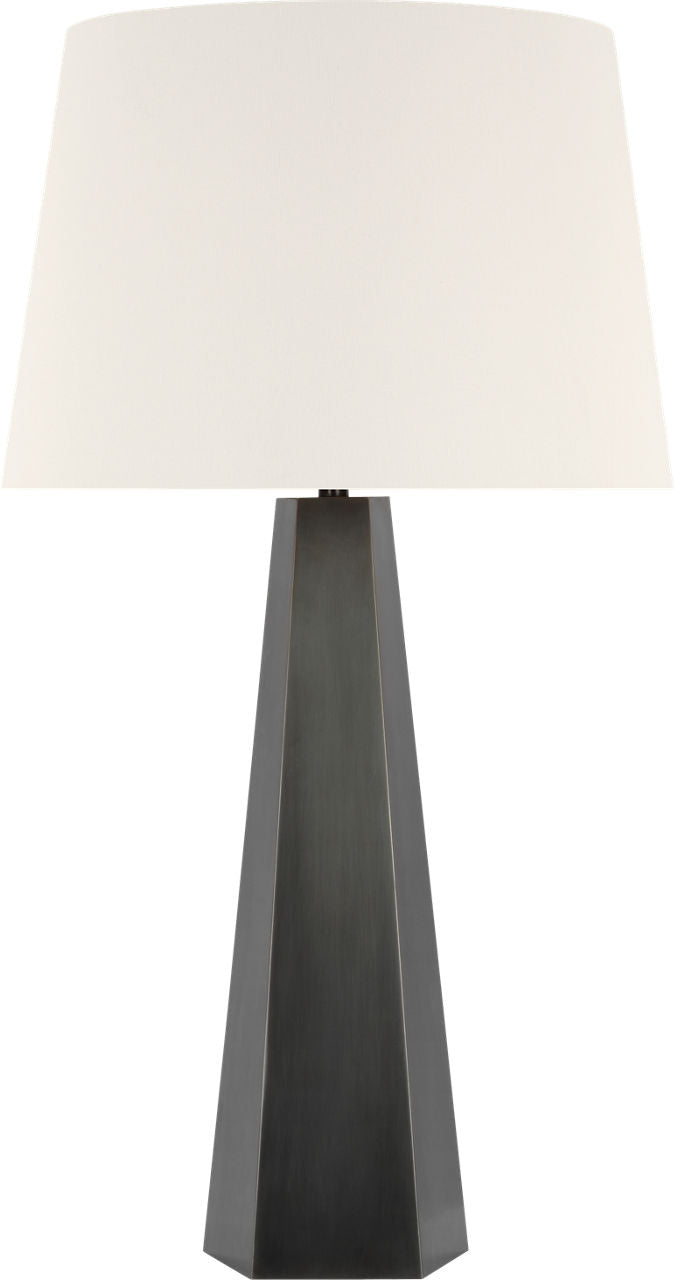 Zoran Medium Table Lamp | Bronze | 16" Linen Empire Shade