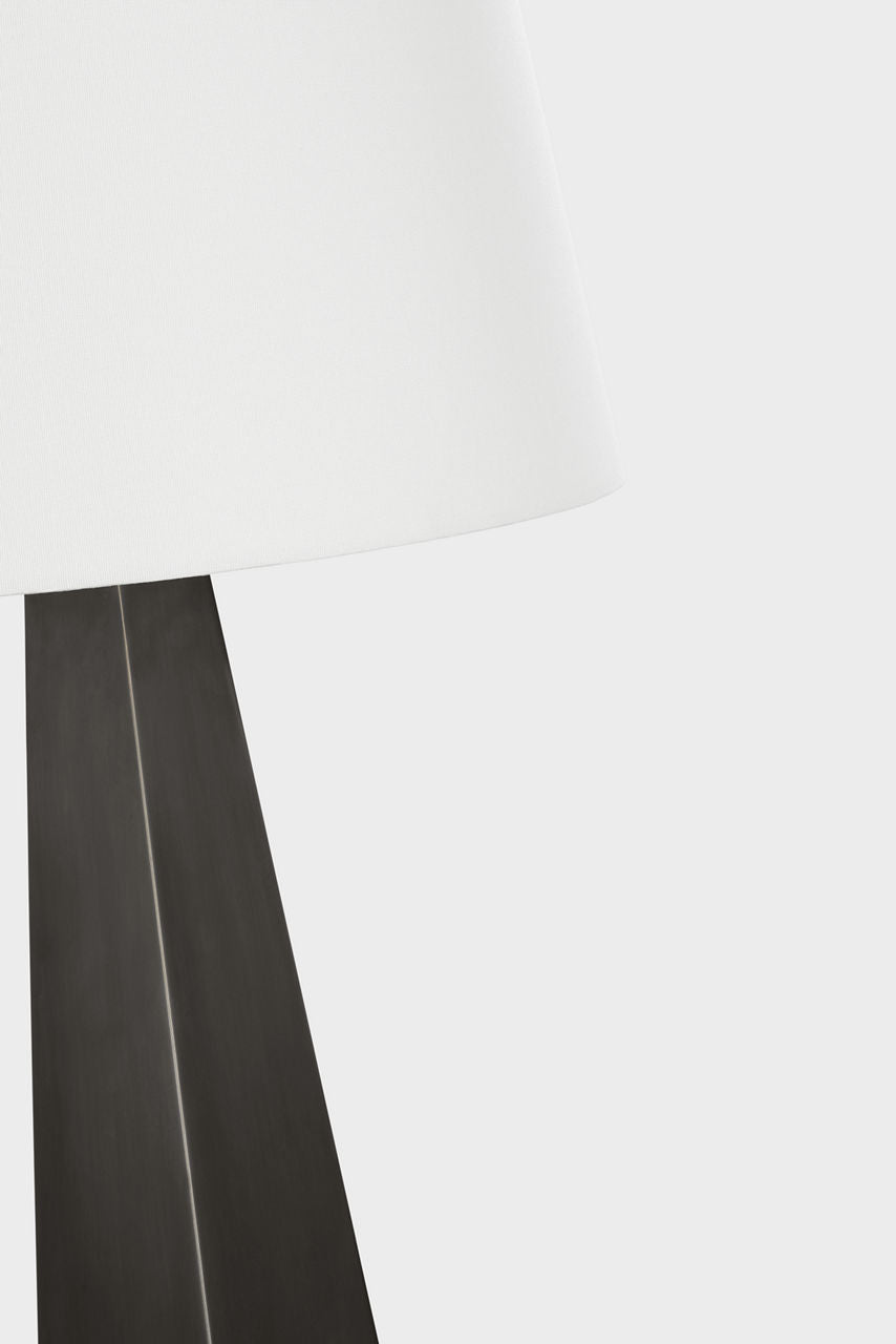 Zoran Medium Table Lamp | Bronze | 16" Linen Empire Shade