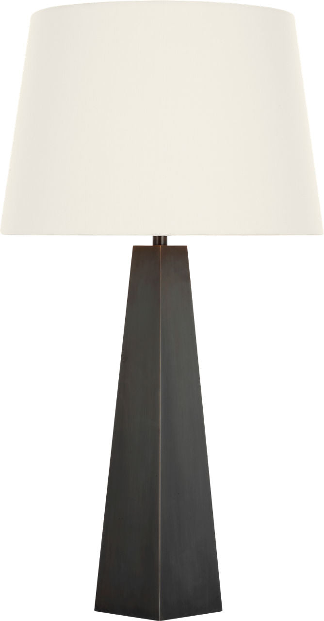 Zoran Medium Table Lamp | Bronze | 16" Linen Empire Shade