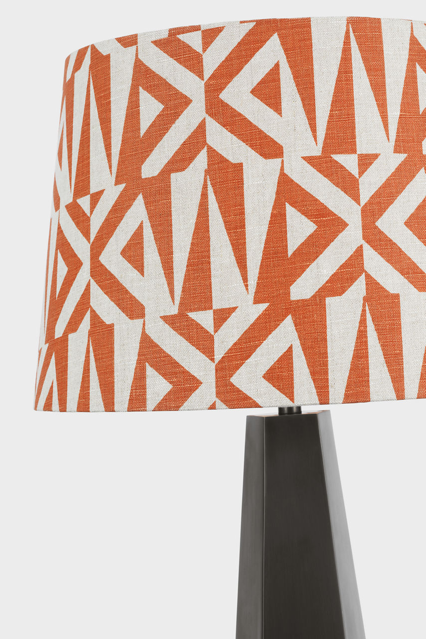 Zoran Medium Table Lamp | Bronze | Schumacher 16" Brick Amero Empire Shade