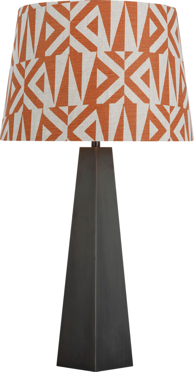 Zoran Medium Table Lamp | Bronze | Schumacher 16" Brick Amero Empire Shade