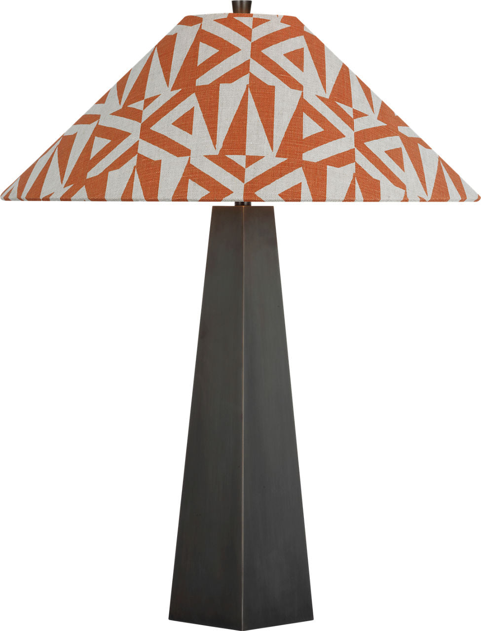 Zoran Medium Table Lamp | Bronze | Schumacher 21" Brick Amero Flare Shade