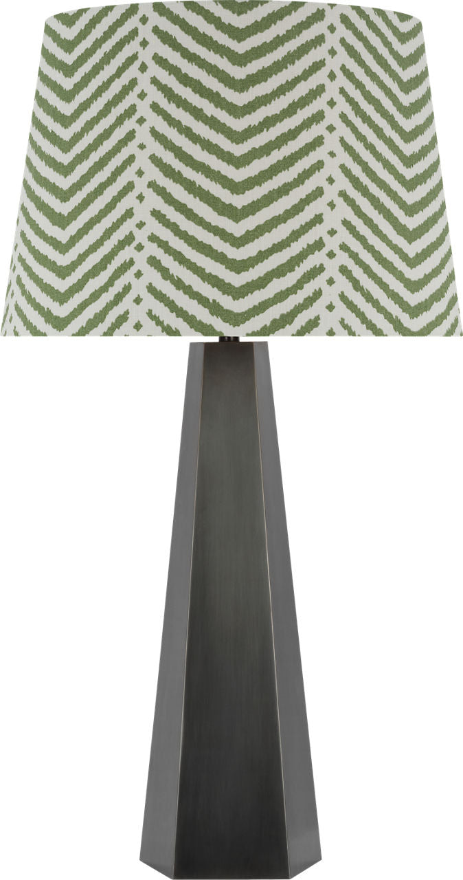 Zoran Medium Table Lamp | Bronze | Schumacher 16" Verde La Jolla Empire Shade