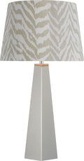 Zoran Medium Table Lamp | Polished Nickel | Schumacher 16" Natural Quincy Empire Shade