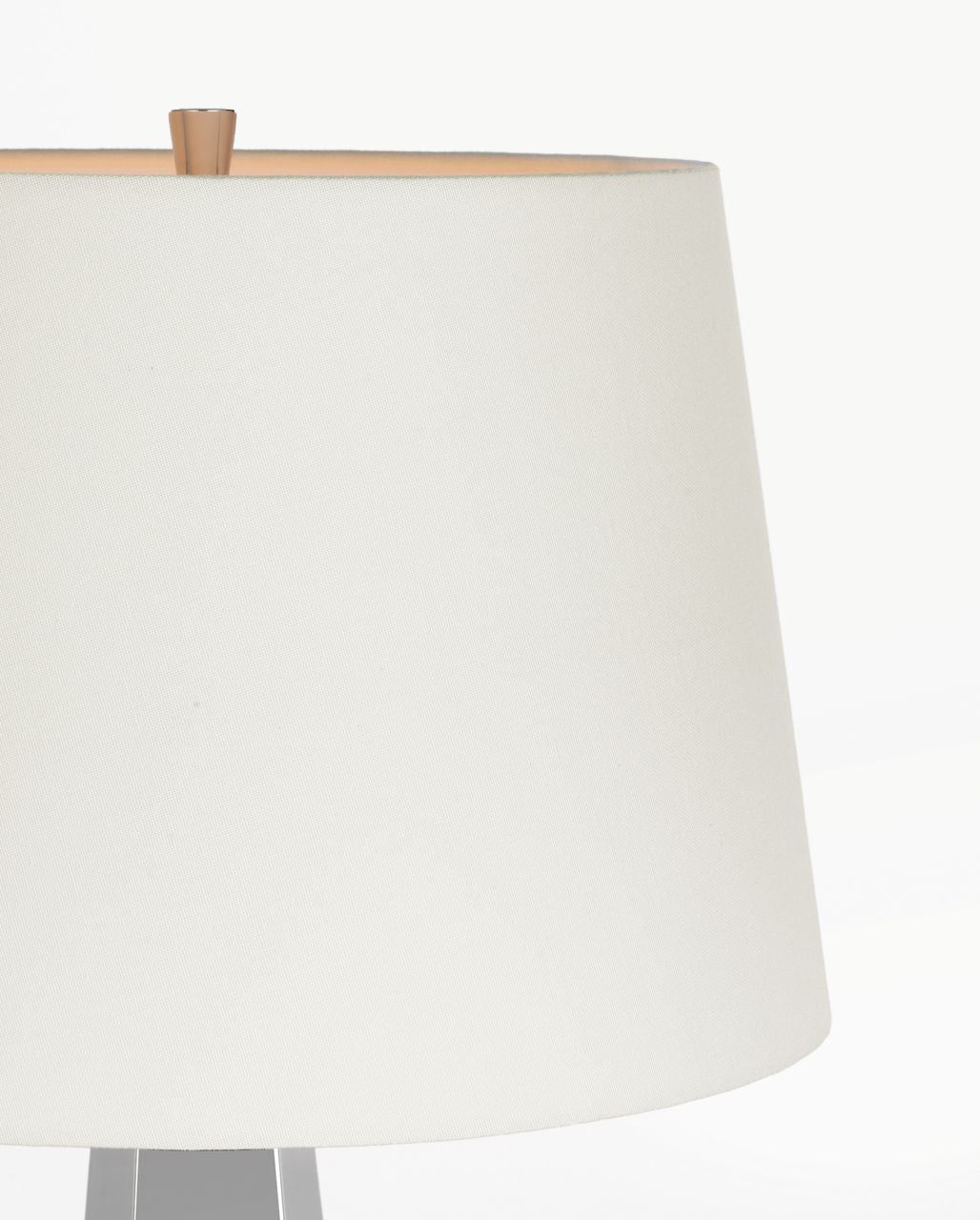 Zoran Medium Table Lamp | Polished Nickel | 16" Linen Empire Shade