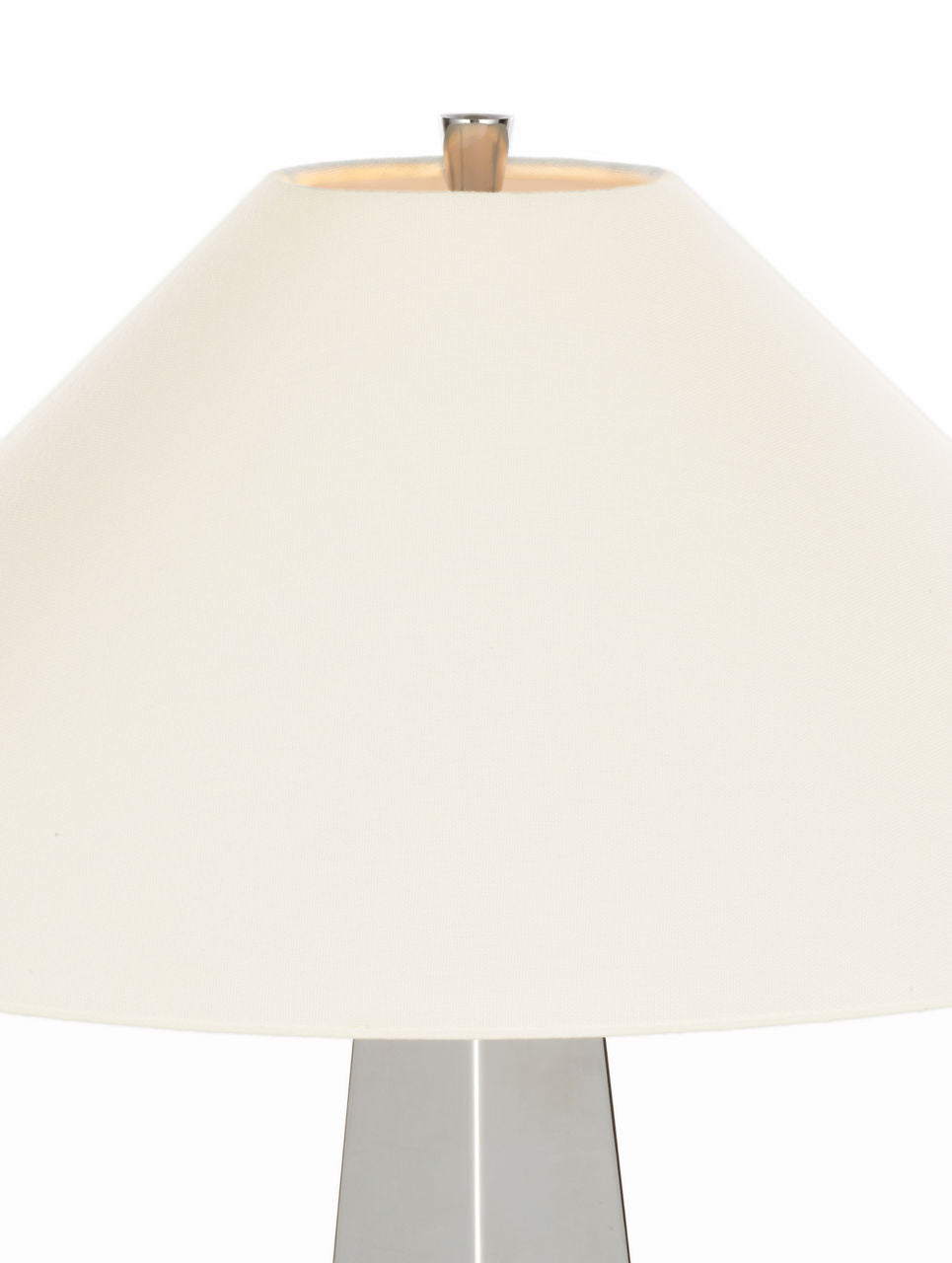 Zoran Medium Table Lamp | Polished Nickel | 21" Linen Flare Shade