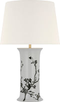 Mallory Medium Table Lamp | Black Twiggy | 18" Linen Empire Shade