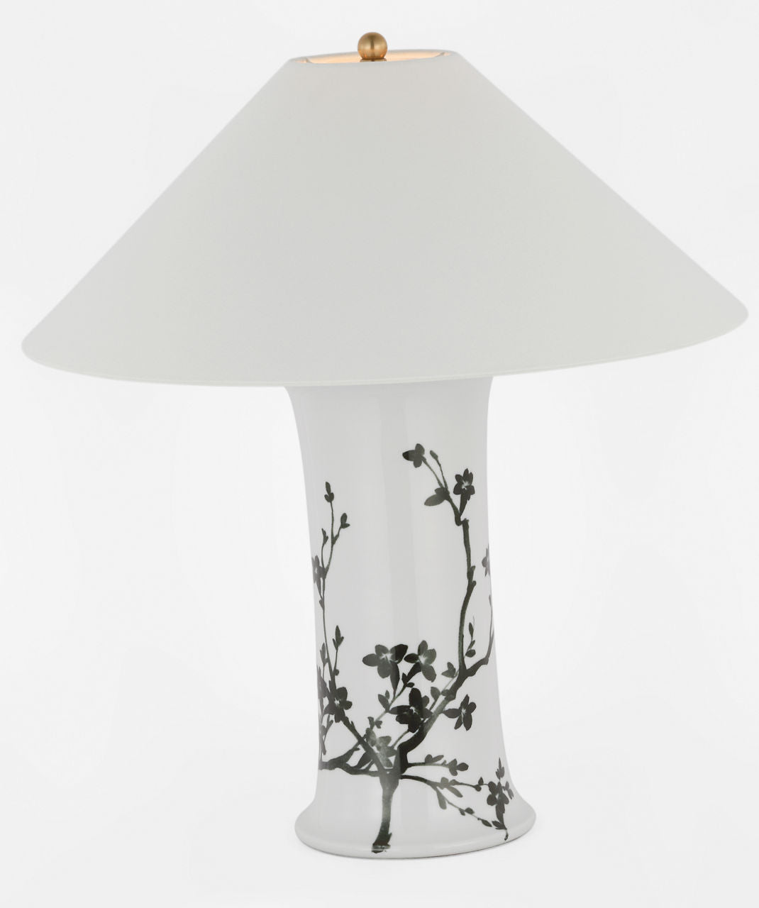 Mallory Medium Table Lamp | Black Twiggy | 23" Linen Flare Shade