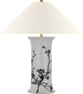 Mallory Medium Table Lamp | Black Twiggy | 23" Linen Flare Shade