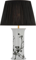 Mallory Medium Table Lamp | Black Twiggy | 18" Black Linen Pleated Empire Shade