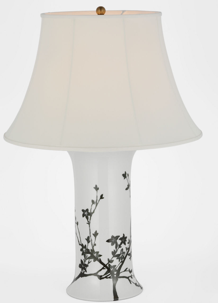 Mallory Medium Table Lamp | Black Twiggy | 20" Silk Soft Empire Shade