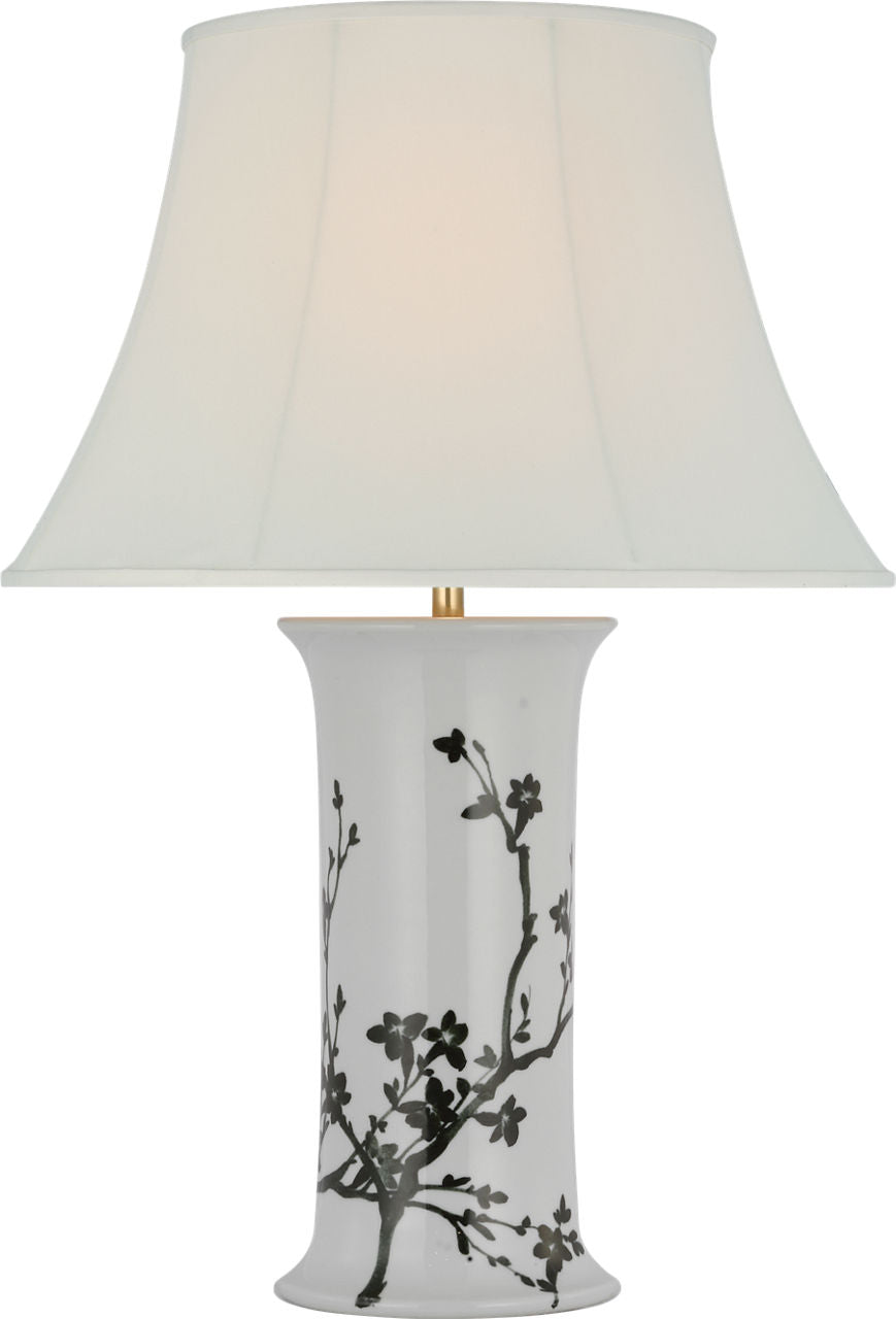 Mallory Medium Table Lamp | Black Twiggy | 20" Silk Soft Empire Shade