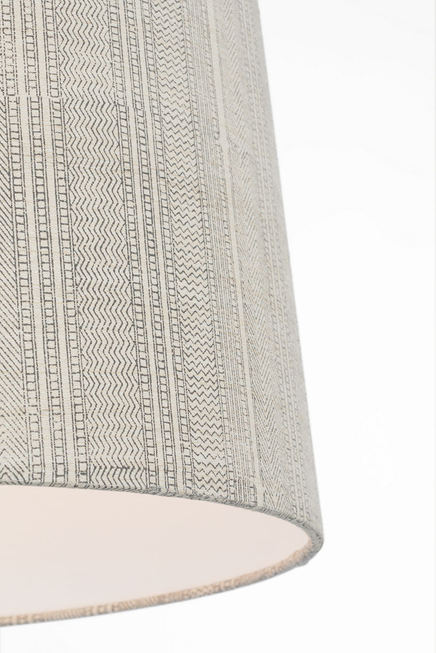 Evelyn 19" Hanging Shade | Bronze and Natural Oak | Schumacher Natural Mohave Shade