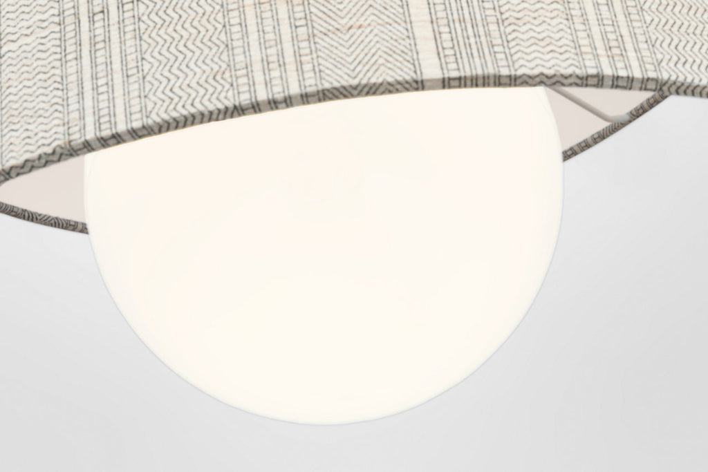 Evelyn 25" Hanging Shade | Bronze and Natural Oak | Schumacher Natural Mohave Shade
