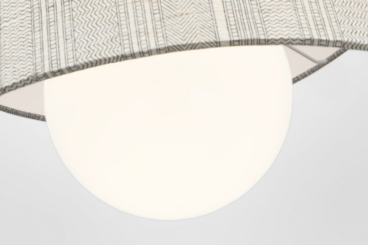 Evelyn 25" Hanging Shade | Bronze and Natural Oak | Schumacher Natural Mohave Shade