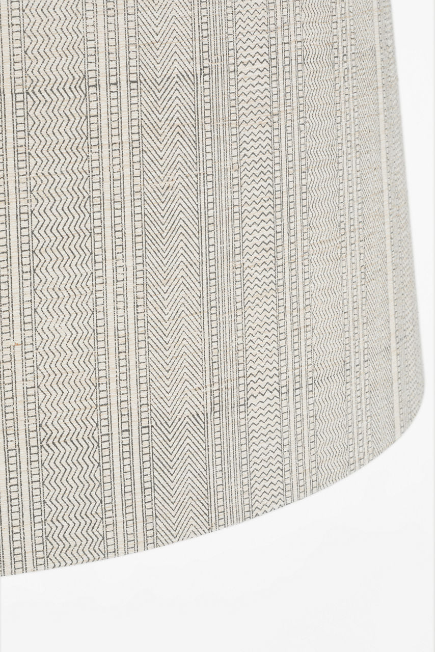 Evelyn 25" Hanging Shade | Polished Nickel and Natural Oak | Schumacher Natural Mohave Shade