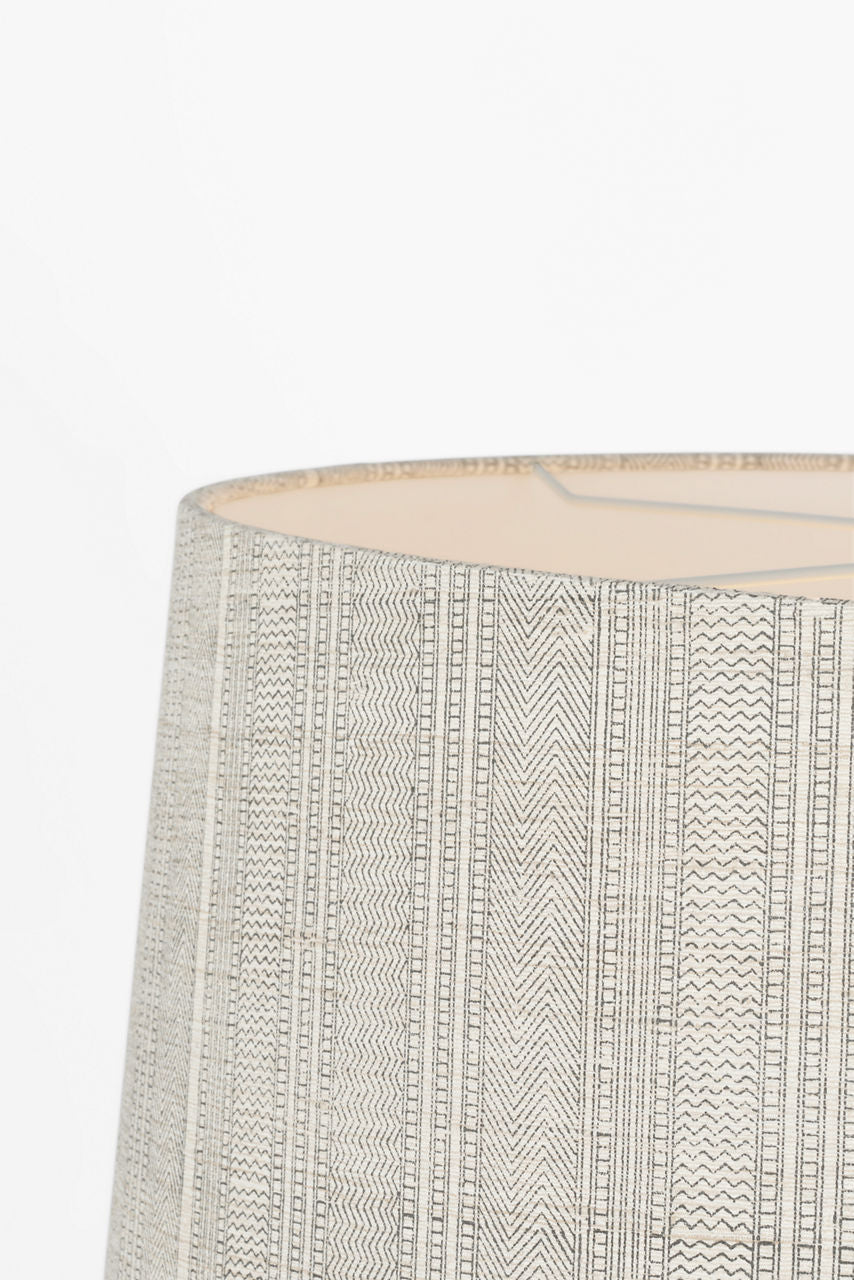 Evelyn 25" Hanging Shade | Polished Nickel and Natural Oak | Schumacher Natural Mohave Shade