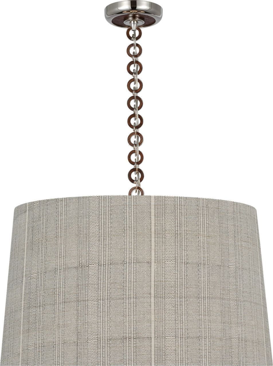 Evelyn 25" Hanging Shade | Polished Nickel and Natural Oak | Schumacher Natural Mohave Shade