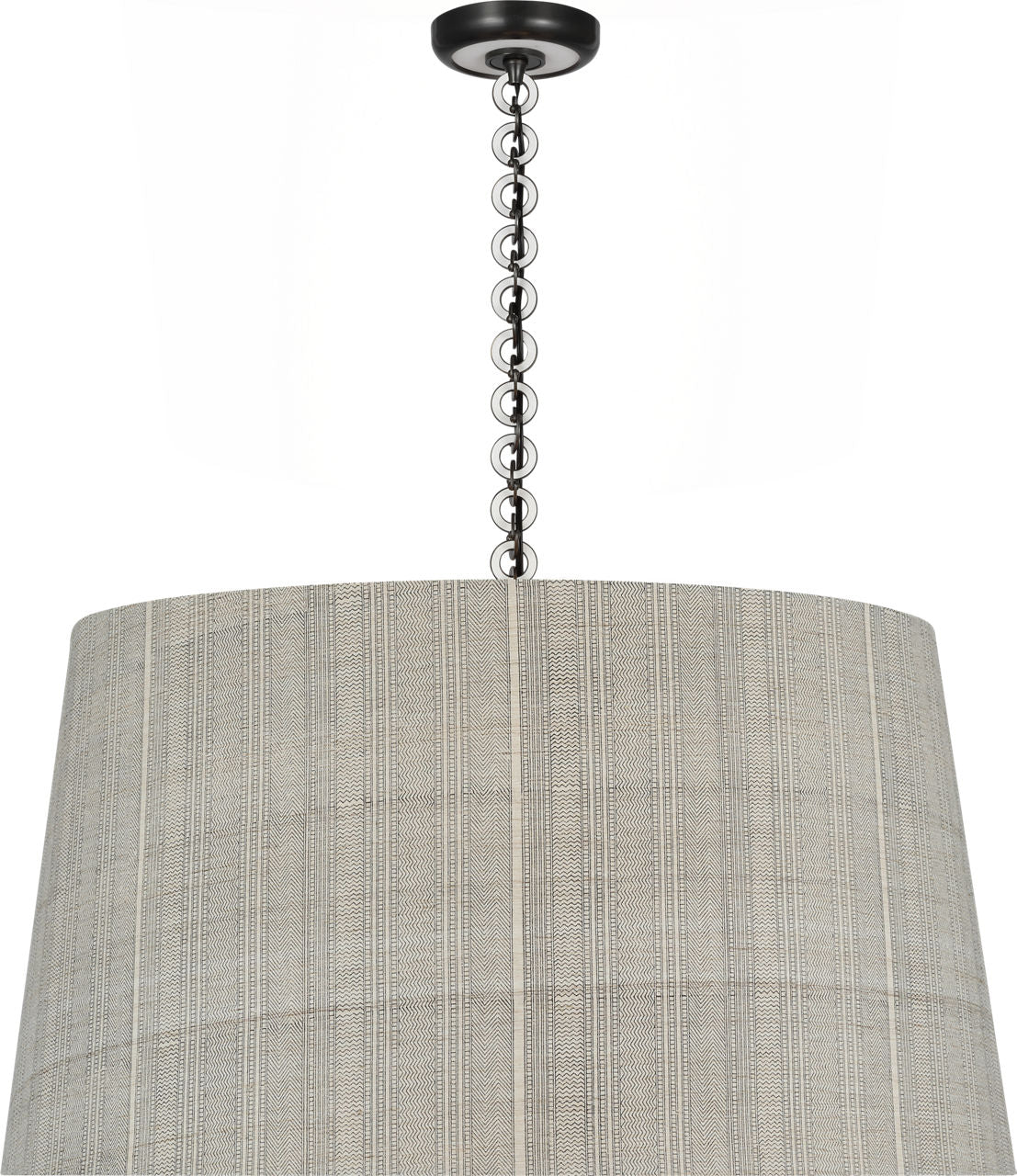 Evelyn 33" Hanging Shade | Bronze and White Oak | Schumacher Natural Mohave Shade